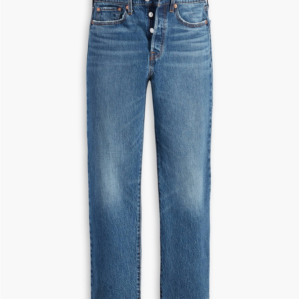 Levi’s Wedgie Straight 25 - Light Wash - Frayed Ankle